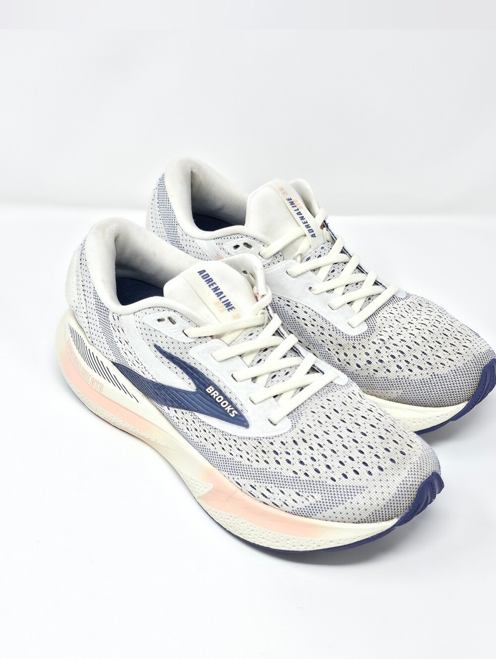 Brooks Adrenaline GTS 24 Running Shoes Women's 9.5 White Blue Pink